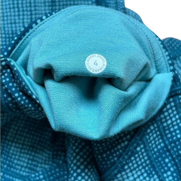 Lululemon Speed Up Tight Leggings Illusion Tidal Teal Bermuda Teal Size 4 - Picture 3 of 10